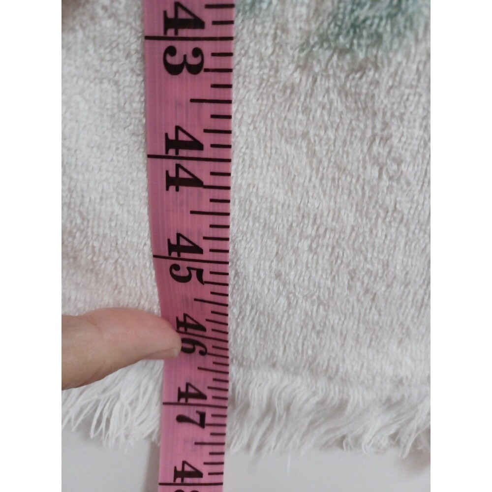 Vtg Fieldcrest Bath Towel Fringe 100% Cotton Royal Velvet 27x48” Floral Cottage - Picture 3 of 6